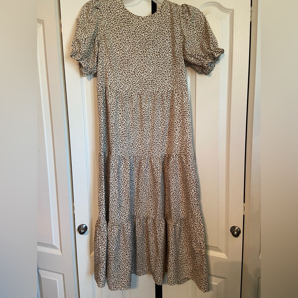 SHEIN Animal Print Long Sleeve Dress